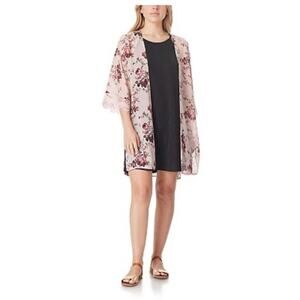 WallFlower Floral Lace Trim Kimono - Size Small